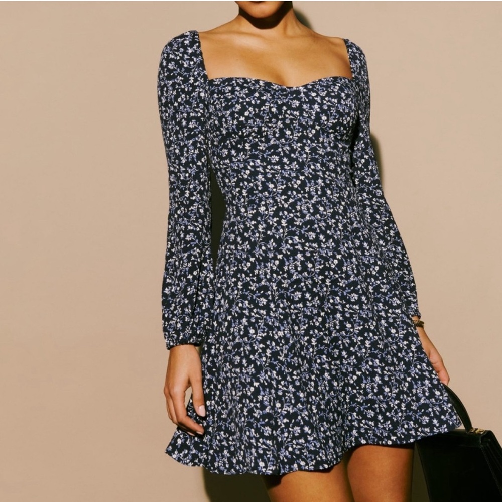 Reformation Mochi dress in twilight, size 4, NWT